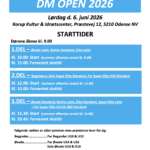 Starttider for DM Open